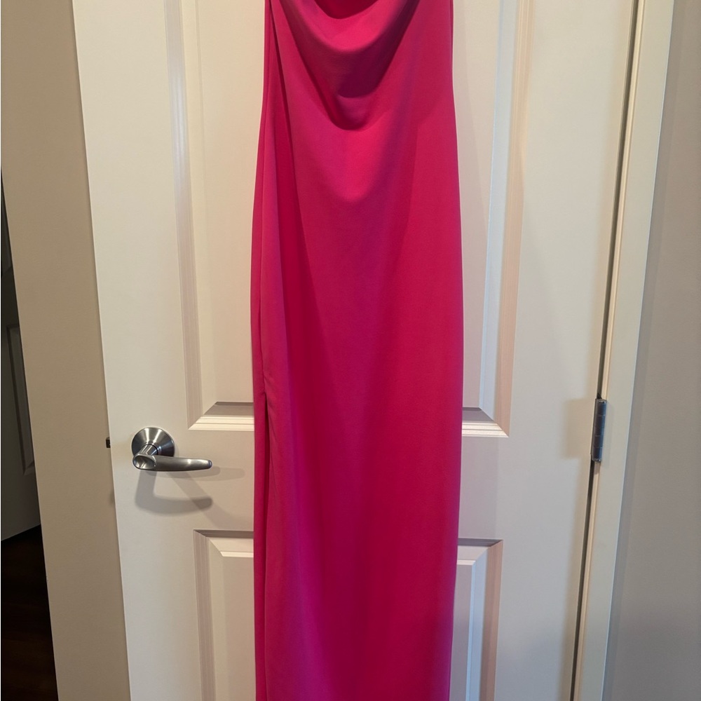 Elaborate Excellence Hot Pink Strapless Bodycon Maxi Dress (Lulus)
